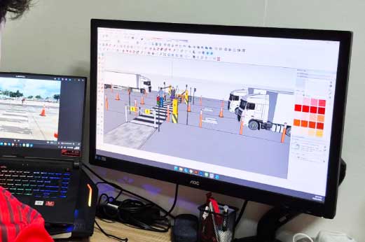 ออกแบบ ไม้กั้นอ่านป้ายทะเบียนรถยนต์