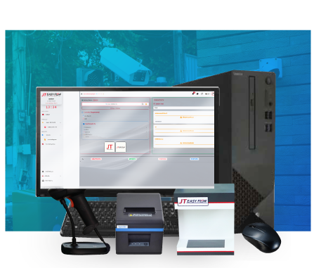 เครื่องคอมพิวเตอร์บันทึกข้อมูลผู้มาติดต่อ ระบบ VMS